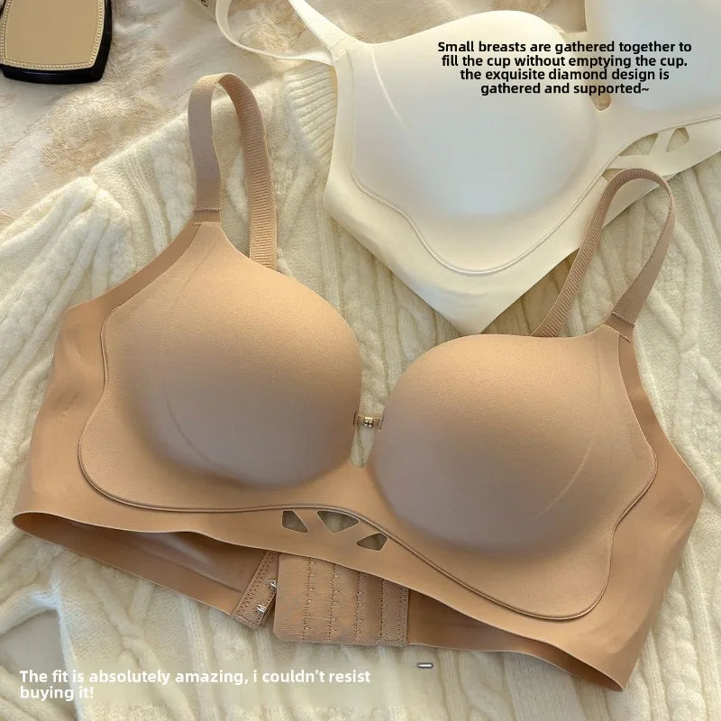 Push Up Bras for Small Chest  Invisible Skin Tone Plunge Bra with Lift No Show Coverage Comfortable Minimizer Strapless Adhesive