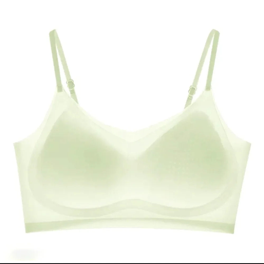 Breathable Close-fitting Seamless Bra Anti-sagging Shockproof Brassiere for Women Beautiful Back Wireless Deep V Bra Lady
