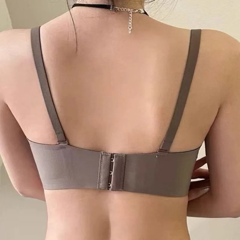 Half Cup Balconette Bra Seamless Support Anti Dropping Lift Petite Chest, Invisible U Back Bralette Non Padded Everyday Lingerie