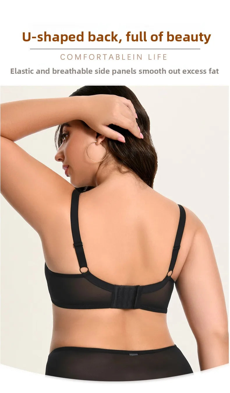 Minimizer Bra for Plus Size Women Full Coverage Wireless Bra D-I Cups | Anti-Sagging Support Breathable Minimize Bust Size