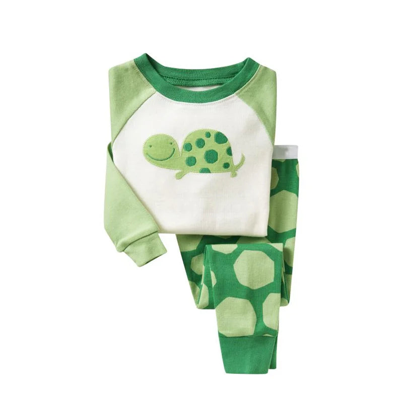kids pajamas set baby pijama boys animal embroidery sleepwear girls cute 100% cotton soft nightwear children clothing homewear