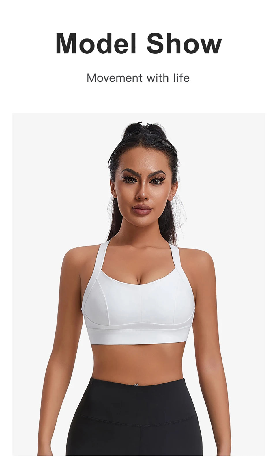 Women High Impact Sports Bra Criss Cross Back Padded Bra Workout Fitness Sports Yoga Bras Shockproof Sport Crop Top Vest