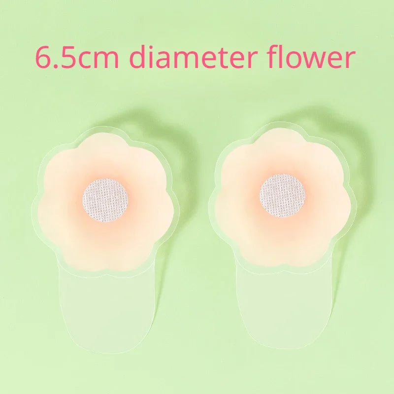 2Pcs Women Sexy Silicone Breast Lift Up Nipple Cover Reusable Bra Stickers Self Adhesive Invisible Chest Petals Strapless Bras
