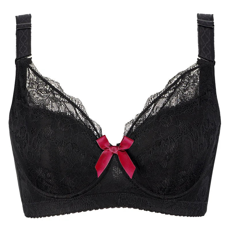 Lace Bra Women's Full Coverage Lightly Padded Underwire Balconette 34 36 38 40 42 44 46 B C D E F G H I J