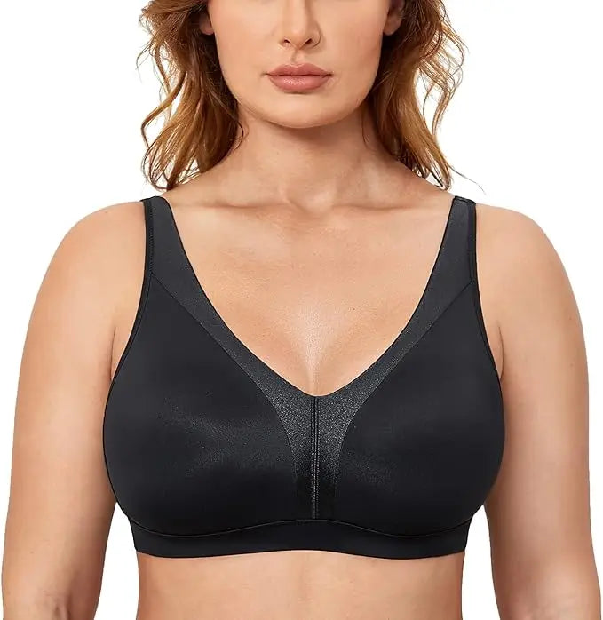 Daily Delimira Women Wireless Bras Underwear Plus Size Full Coverage Smooth Seamless Comfortable Unlined Bra