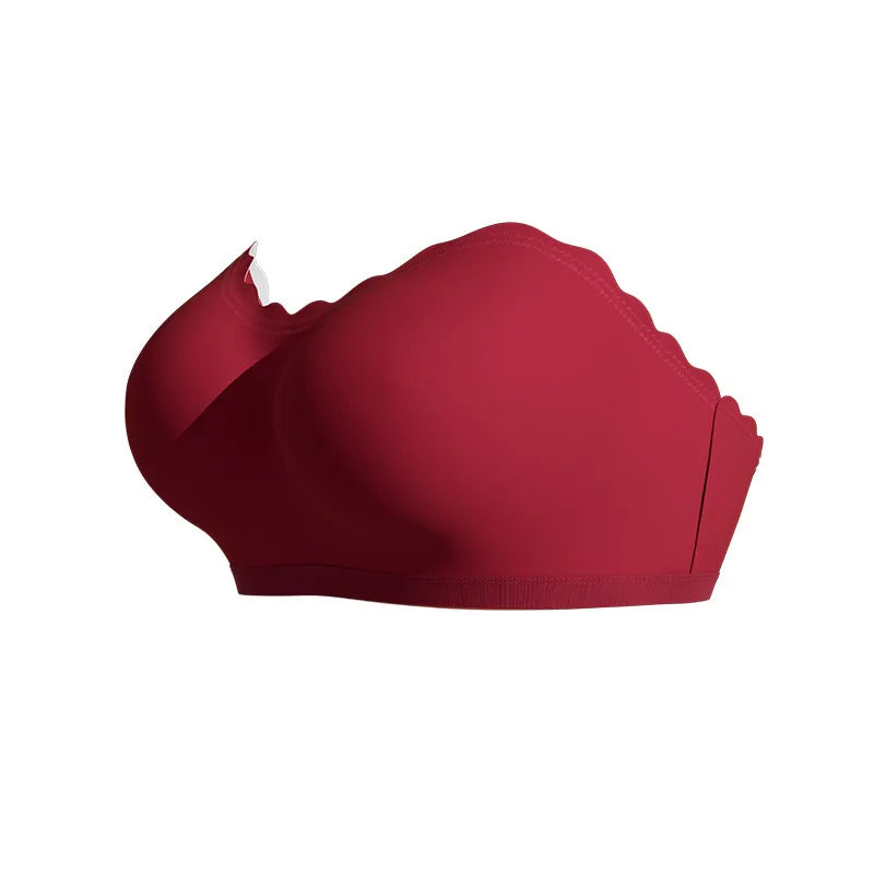 Lingerie Wireless Gather Bra Women Invisible Bra Front Buckle Push up Seamless Bra Sexy Strapless Underwear Waves Grain Bras