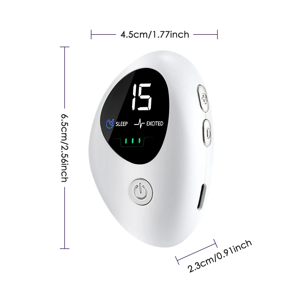 Microcurrent Sleep Aid Device EMS Sleep Aid Machine Sleep Instrument for Insomnia Stress Anxiety Relief Palm Pulse Massager
