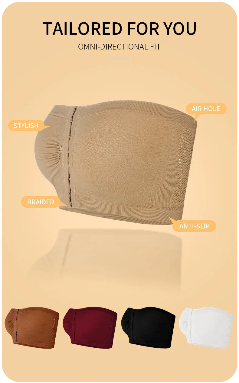 Strapless Bras For Women No Underwire Seamless Bralettes For Women Wireless Bra Soft Support Everyday T Shirt Bras Strapless Top