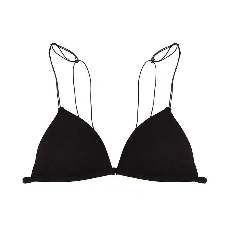 Bralette French Triangle Cup Bras for Women Comfort Cotton Bra Girl Summer Thin Soft Sexy Push Up Seamless Invisible Underwear