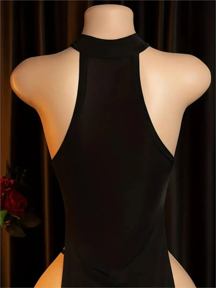Women's Ultra Hot Porno Babydoll Dresses Hollow Out Open Breasts/Crotchless Erotic Lingerie With Thongs Night Of Desire Sex Toys