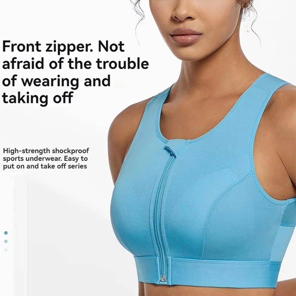 Plus Size Zip Front Closure Longline Bras Wireless Full Coverage Brassiere No Underwire Bralettes Hide Back Fat Bras