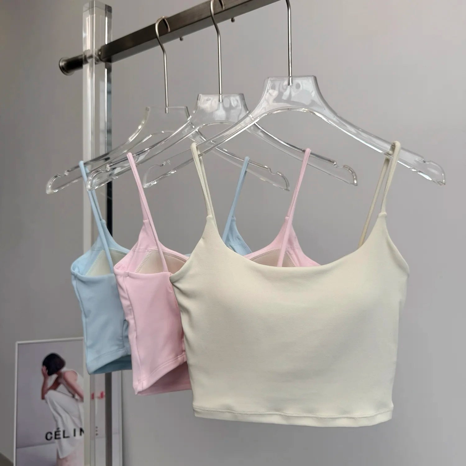 Sports Bra, Women's Summer Beauty Back Integrated Yoga Suit, Vest, Suspender, Pilates Training, Fitness Bra