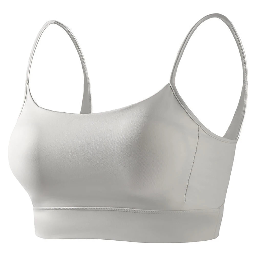 Low Back Sports Bra For Women Low Impact Padded Workouts No Underwire Bralette Beauty Back Yoga Spaghetti Straps Vest Tops