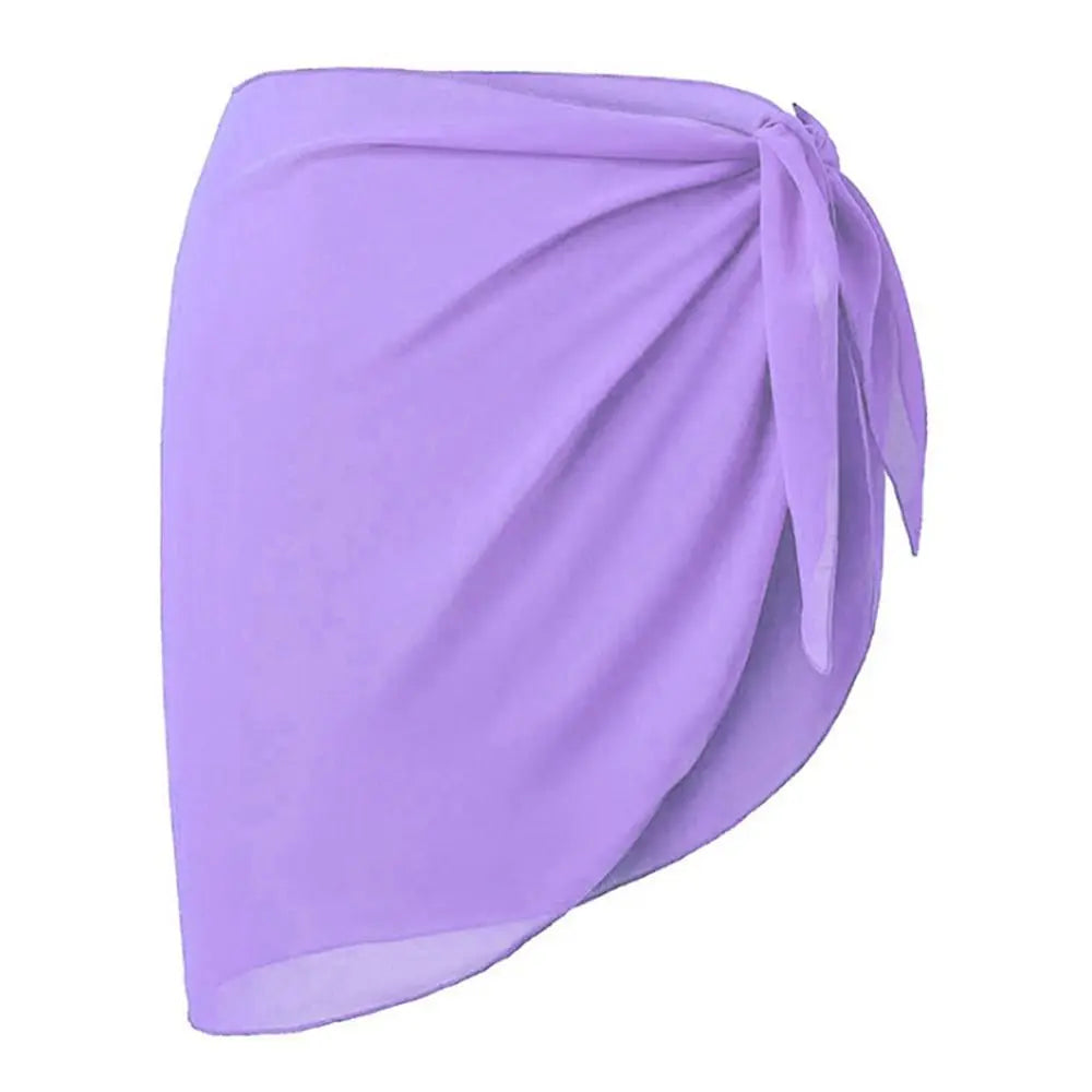 Soft Short Sarongs Chiffon Swimsuit Coverups Wrap Sheer Beach Short Cover Scarf Cover Summer Beach Bikini Women
