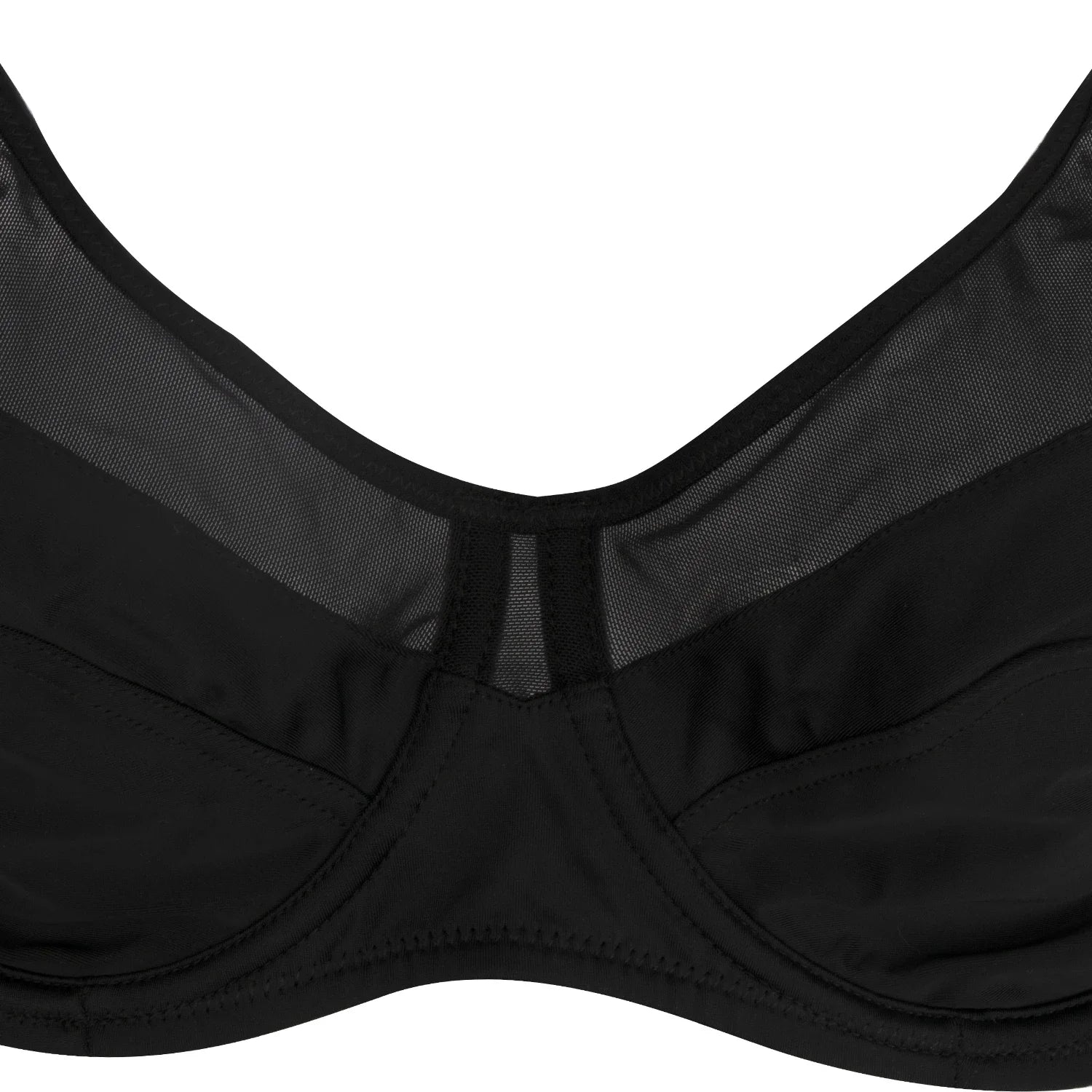 Large Size Women's Full Coverage Minimizer Lace Bra Underwire Non-Padded Soft Everyday Transparent Thin Minimizer Bras CDEFG
