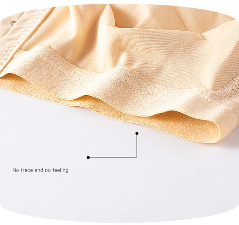 Large Size Sexy Front Closure Bra Wire Free Brassiere Intimates Women's Push Up Bralette Underwear Female Unlined Bras Lingerie