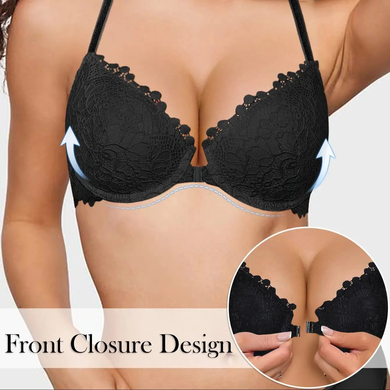 Women’s Sexy Lace Padded Wireless Bra with Comfortable Support, Adjustable Straps, Breathable for Daily Wear Multiple Occasions