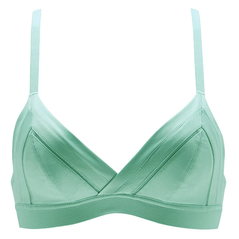 Womens Bras Sexy Lingerie Wireless Triangle Bralette Push Up Bra Seamless BH Tops Beach Underwear Size AA A B C Cup