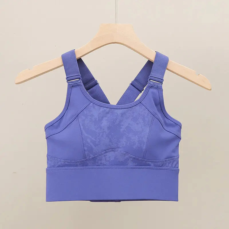 Sports Bra for Women with Large Busts, Shockproof, Side Breast Support, Anti-Sagging, Adjustable, Beautiful Back Design, Plus Size Yoga Running Fitness Bra