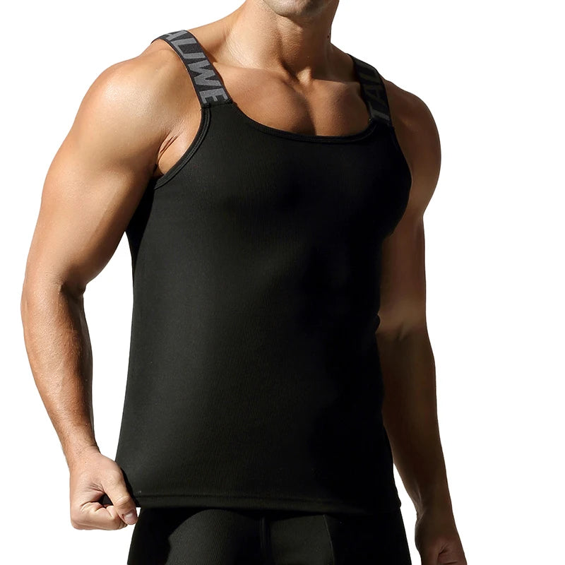 New men's shapewear, waist cinching top, abdominal shaping solid color vest, sweatshirt, shaping tight and high elasticity