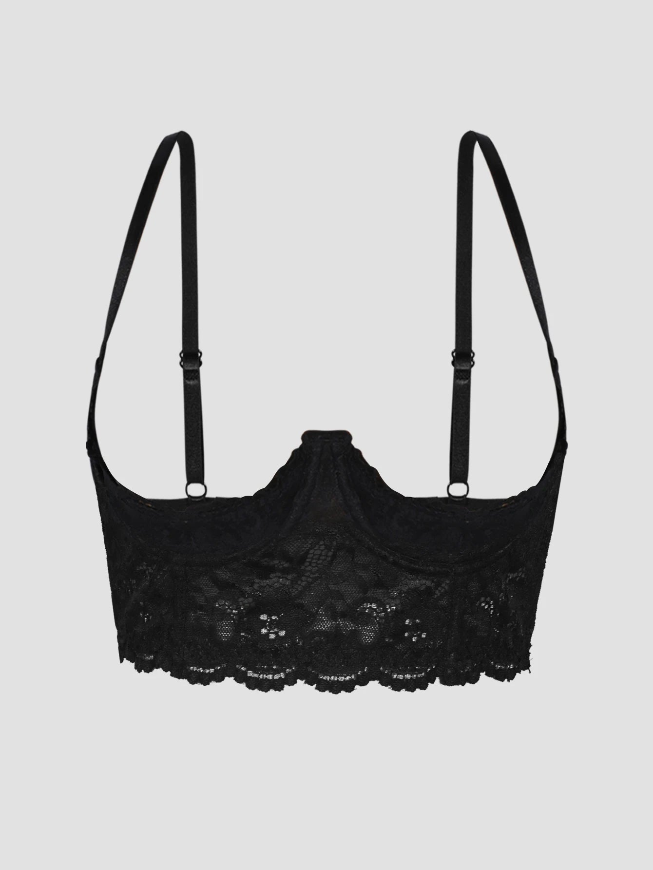 Women No Padding Unlined Hollow Underwire Bra Sexy Lace Comfortable Underwear