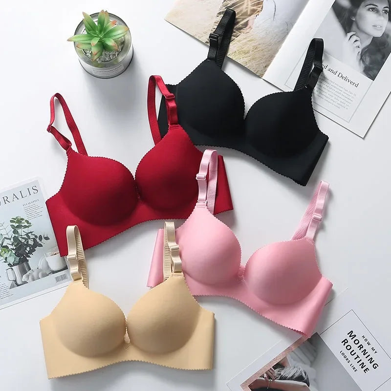Wireless Seamless Bras for Women Push Up Bralette No Underwire, Ultra Soft Comfort Bra with Breathable Padding Sexy Everyday Li
