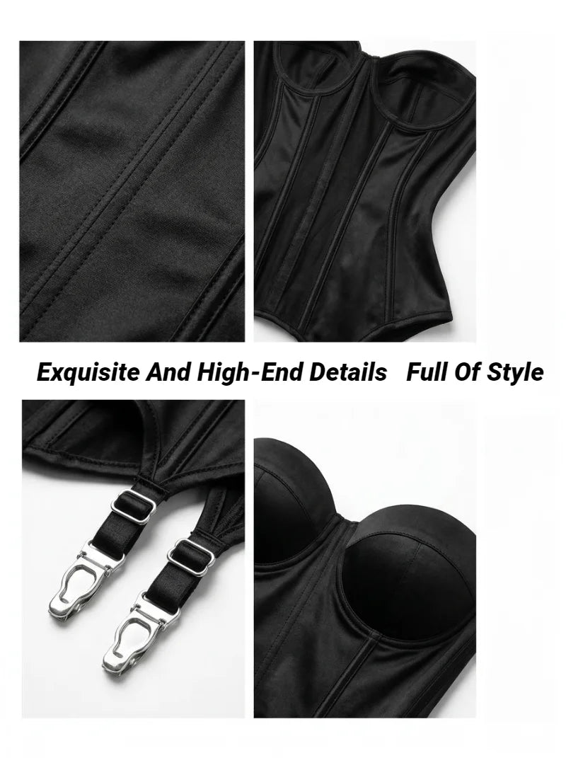 Sexy Lingerie Luxury Brand Bodysuit Backless Tops For Women 3 Piece Lingerie Set With Garter Sexydresses For Women