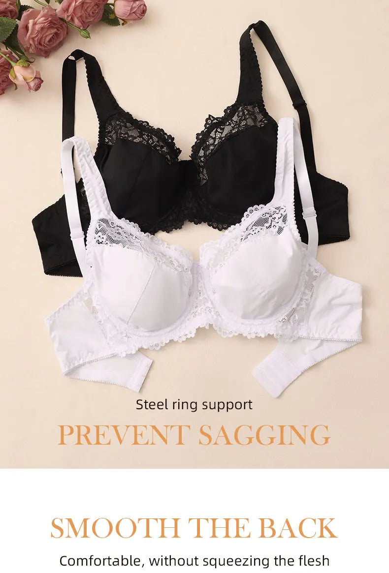 Bras For Womens Elegant Lace Bras for Women Plus Size BH Tops with Underwire Support Libgerie A-E Cup