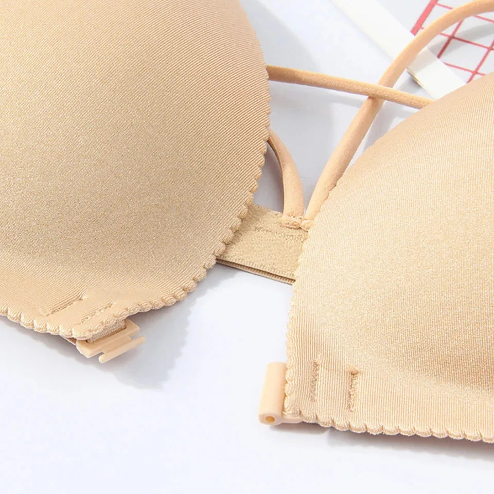 Women Bras Front Buckle Wireless Bralette Sexy Lingerie Comfort Push Up Bras Female Daily Brassiere Underwear