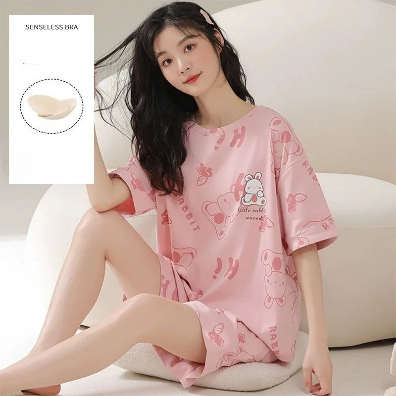 Ensembles Pyjama Set Bajama Summer Women Lady Pajamas for Woman Nightwear Women's Summer Suit With Shorts Loungewear Sets Woman