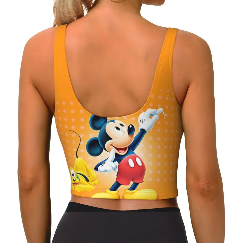 Custom Pluto Anime Manga High Impact Sports Bras for Women Classic Seamless Workout Yoga Crop Tank Tops