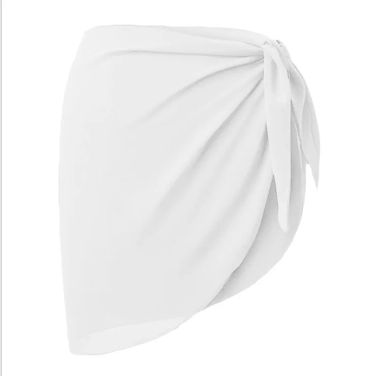 Women Short Sarongs Swimsuit Coverups Beach Bikini Wrap Sheer Short Skirt Chiffon Scarf Cover Ups for Swimwear