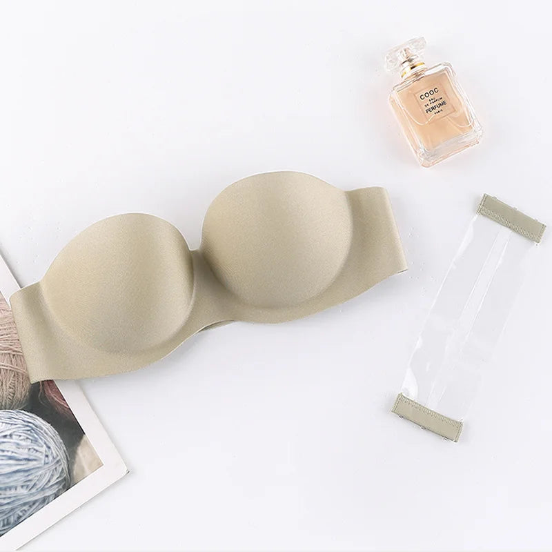 Anti-slip Strapless Bra For Women Invisible Sexy Bras Beautiful Back Chest Stickers Gathering Comfortable Underwear