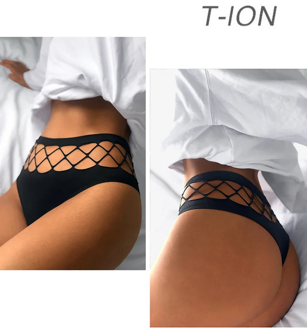 Women Lingerie Underpants Sexy G-string Thongs Cotton Women Panties Hollow Out Slip Femme Plus Size S-XXL Underwear Thongs