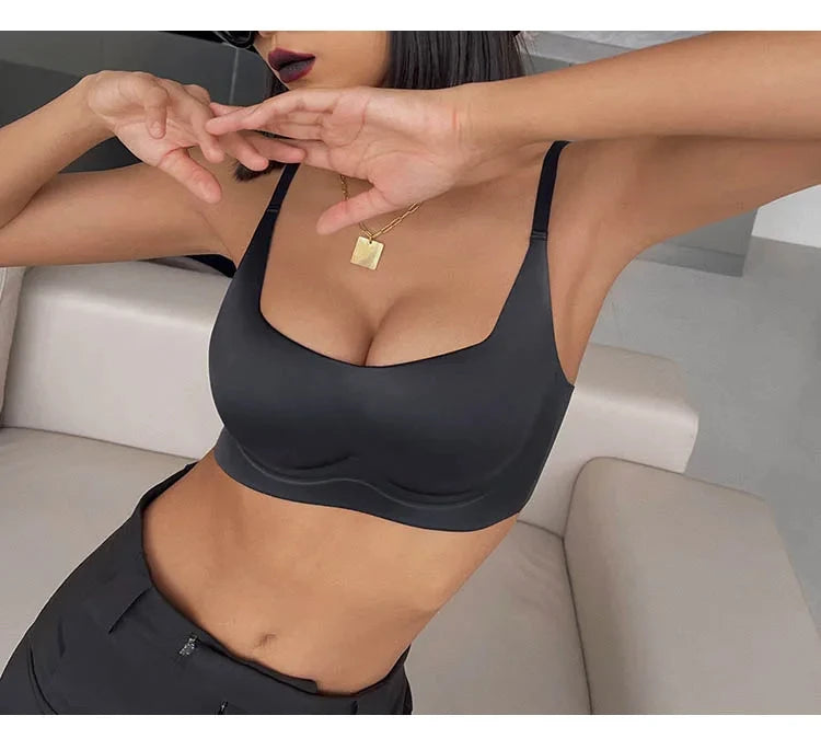 Sexy Push Up Bras French Women's Underwear Wire Free Female Gather Bralette Seamless Iingerie Ladies Comfort Brassiere