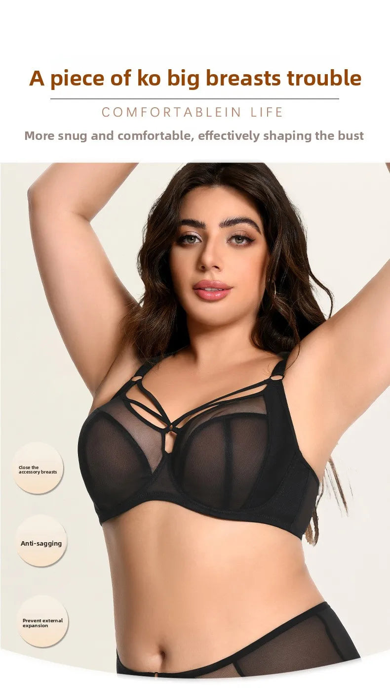 Minimizer Bra for Plus Size Women Full Coverage Wireless Bra D-I Cups | Anti-Sagging Support Breathable Minimize Bust Size