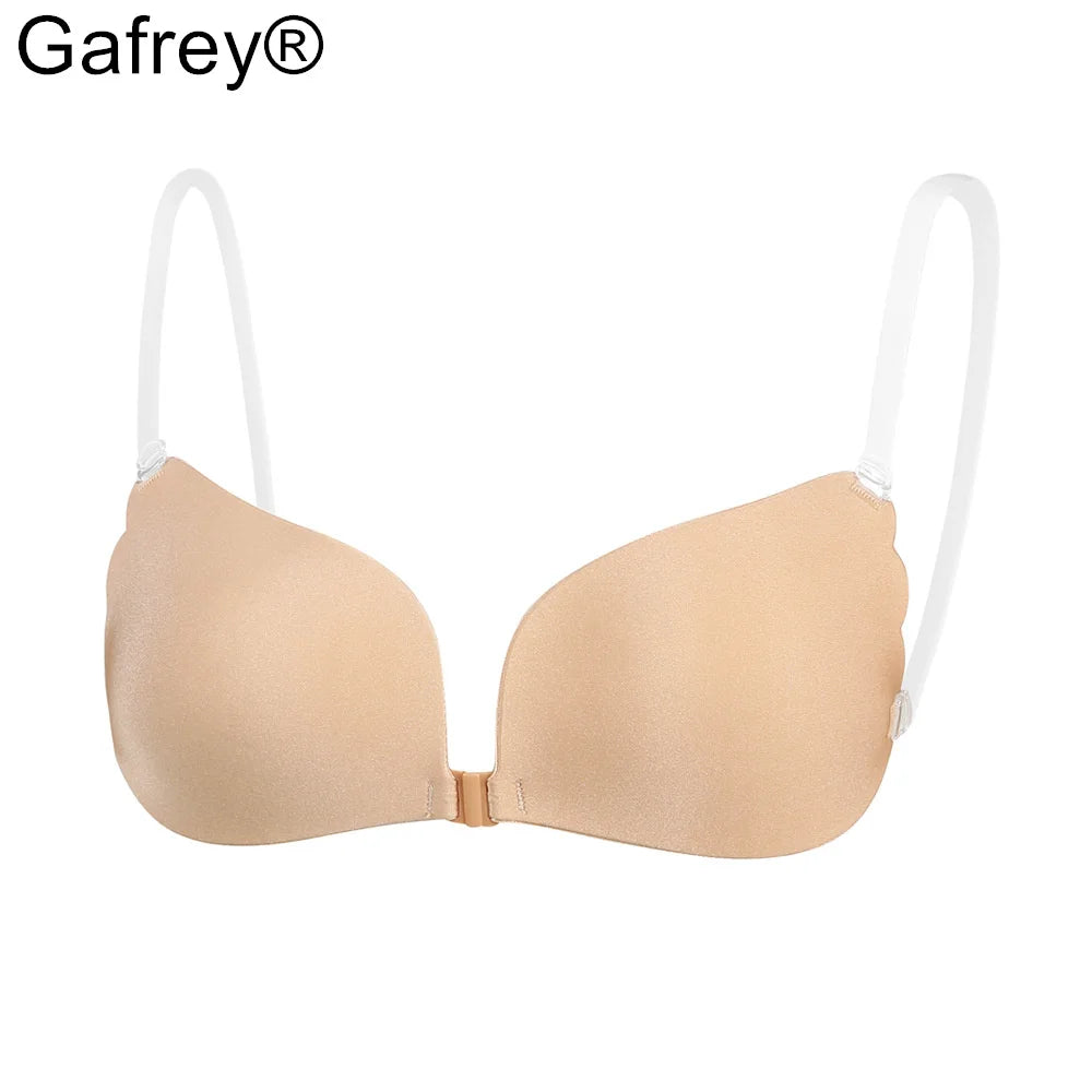 Invisible Strapless Adhesive Stick Bra Strapless Push Up Bras Women Sexy Backless Lingerie Seamless Silicone Bralette Underwear