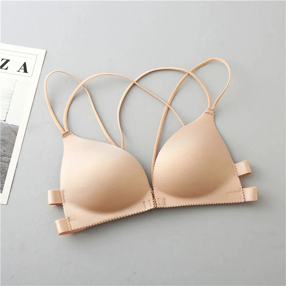 Women Bras Front Buckle Wireless Bralette Sexy Lingerie Comfort Push Up Bras Female Daily Brassiere Underwear