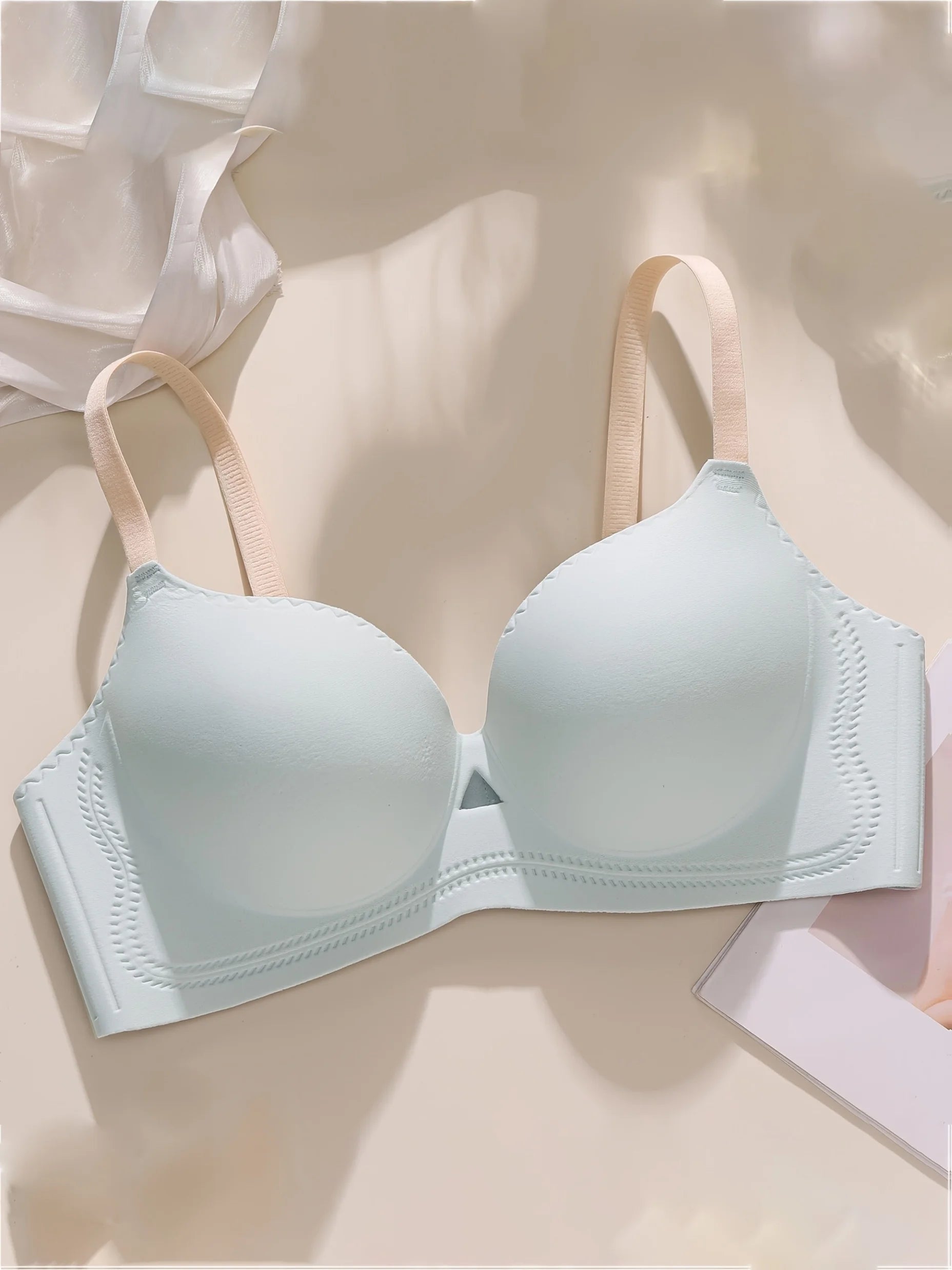 3D Cup Bra - Q-Soft & Plump Push-Up One-Piece Perfect for Small Busts Moulded Round Cup