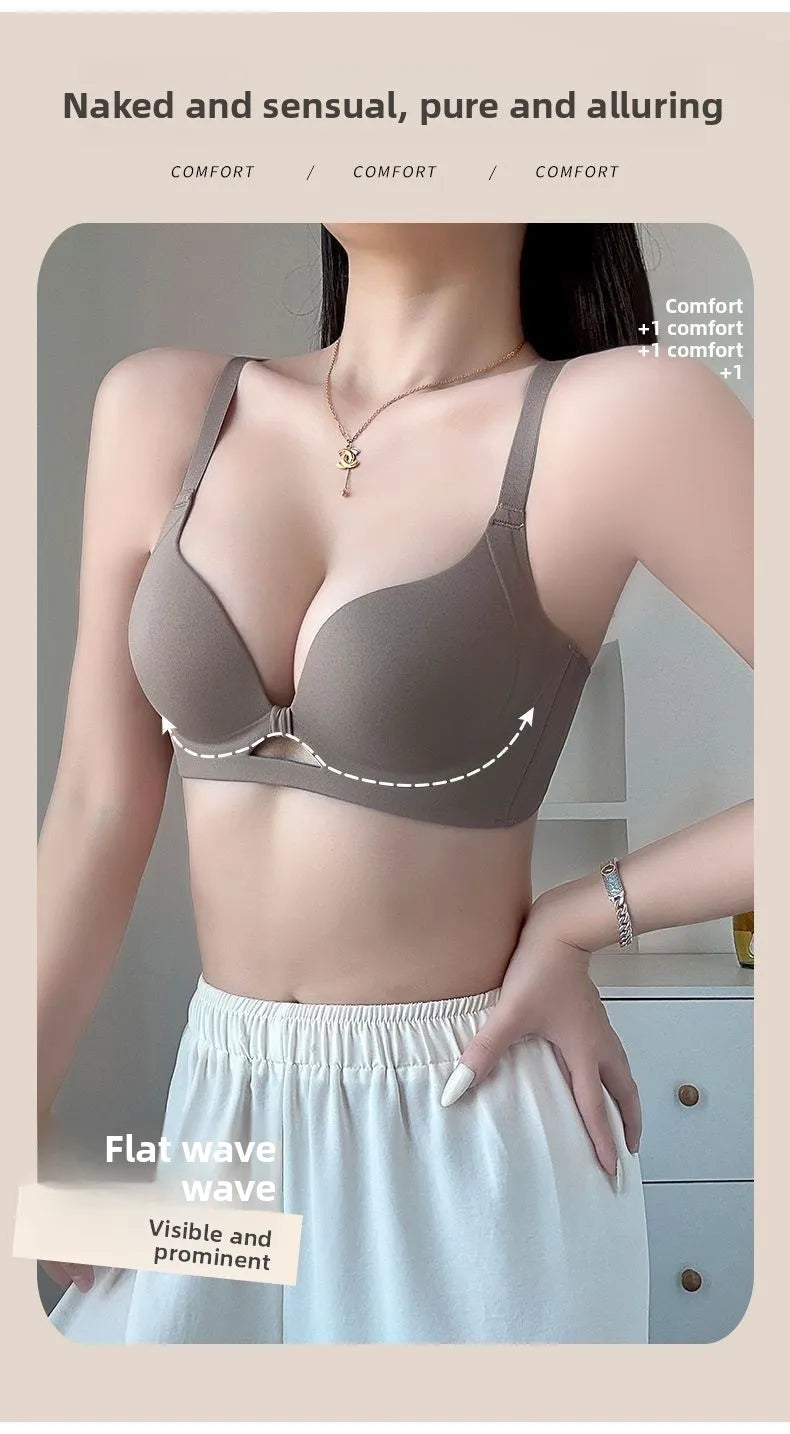 Anti Sagging Bra for Small Breasts, Seamless Wireless Bra with Side Coverage, Breathable Non Padded Bralette