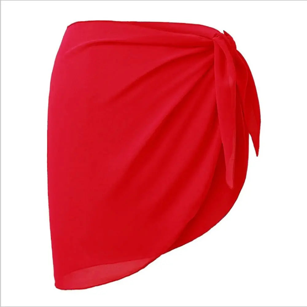 Soft Short Sarongs Chiffon Swimsuit Coverups Wrap Sheer Beach Short Cover Scarf Cover Summer Beach Bikini Women