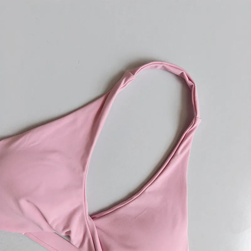 Sports Bra Women's Halter Neck Beautiful Back Push-up Chest-revealing Pilates Vest Training Yoga Wear Gym Running Fitness Bras