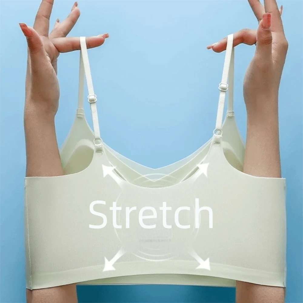 Breathable Close-fitting Seamless Bra Anti-sagging Shockproof Brassiere for Women Beautiful Back Wireless Deep V Bra Lady