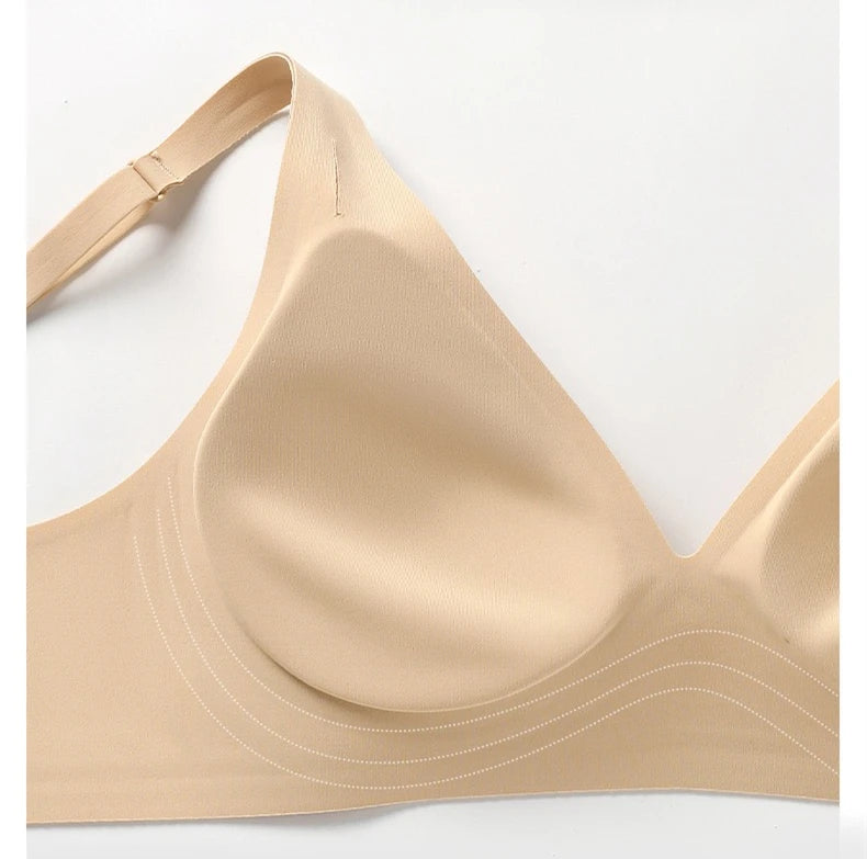 Plus Size Seamless Bra Full Coverage Wireless Comfortable for Large Bust Daily Wear