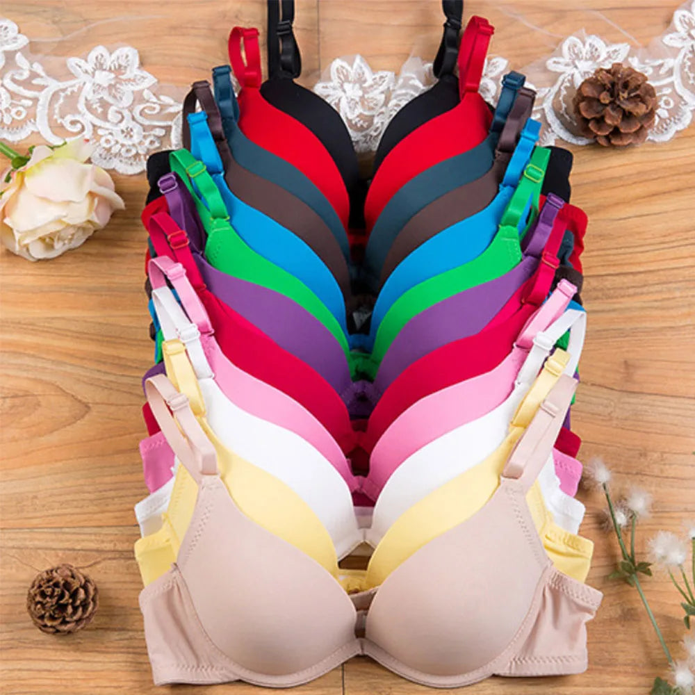 Bras For Womens Lingerie Push Up Bra Underwire Light Padded Teenagers sBrassiere Top Girl Small Cup AA A B
