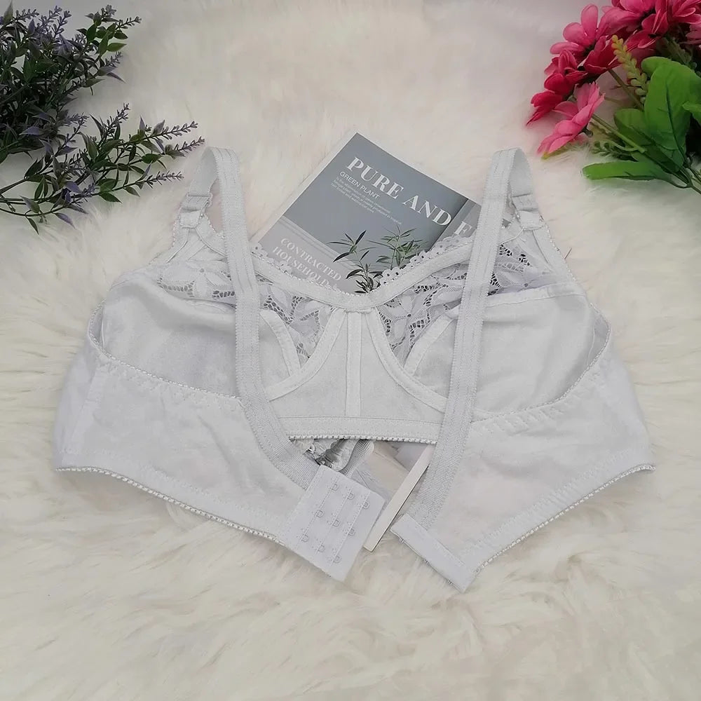 Lace Sexy BraS For Women Wire Free Bras Cotton Thin Brassiere Female Confortable Underwear 75-100 C D Cup C31