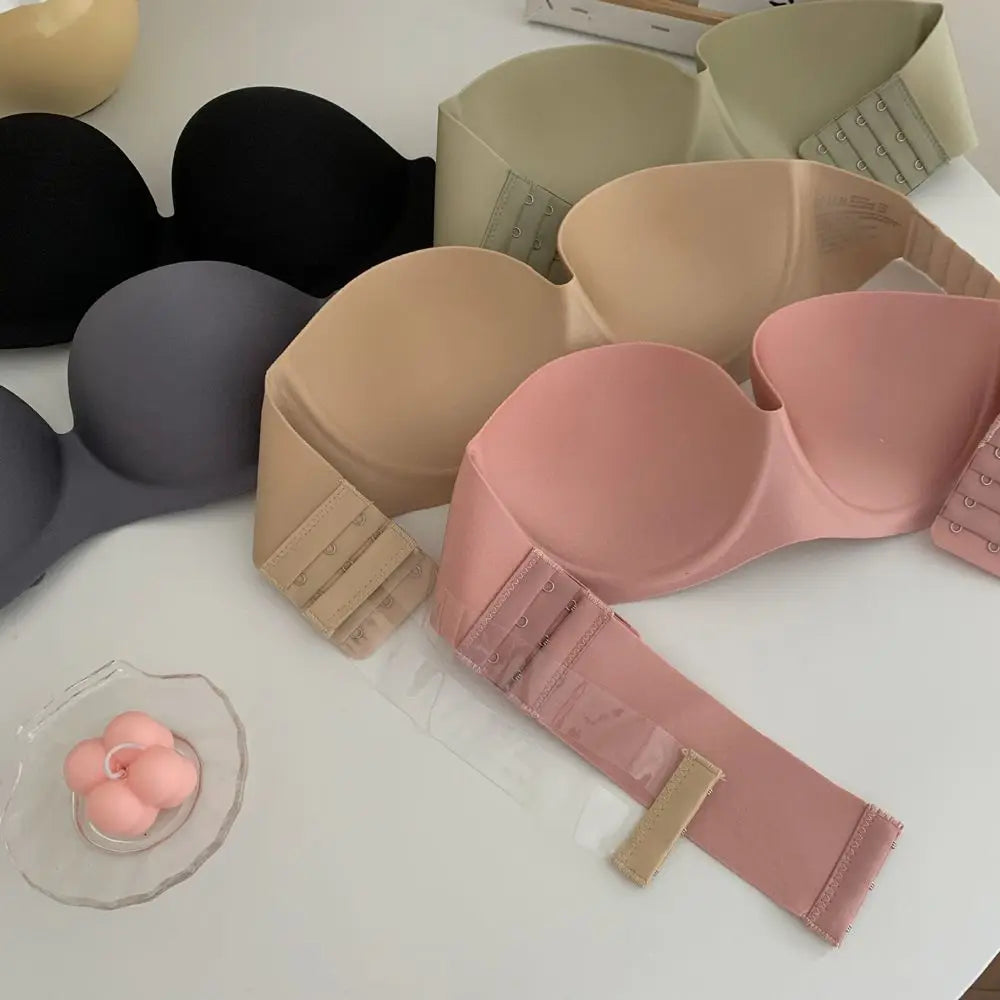 Beauty Back With Extension Belt NO Steel Ring Invisible Bra Without Straps Bralette Women Bras Sexy Strapless Bra Chest Wrap