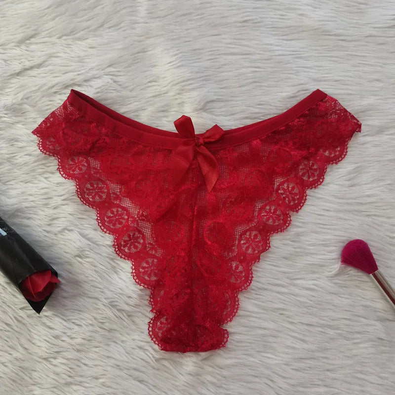 Sexy Lace Thong Women Butterfly Low Waist Panties Transparent Underwear Ladies Briefs Lingere Panty Underware Womens Lingerie