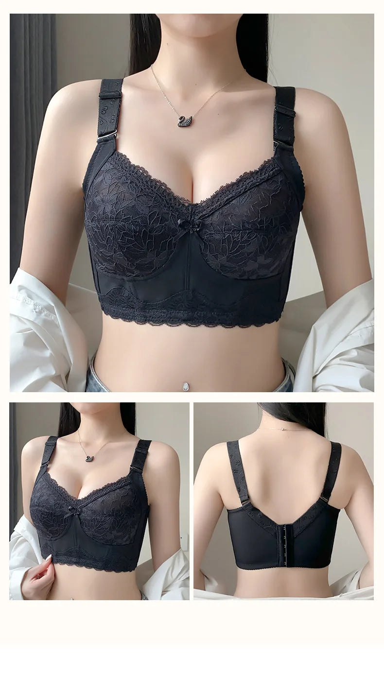 Wireless Large Size Lifting & Supportive Bra for Women Anti-Sag Adjustable Slimming Comfort 75 80 85 90 95 B C D E F