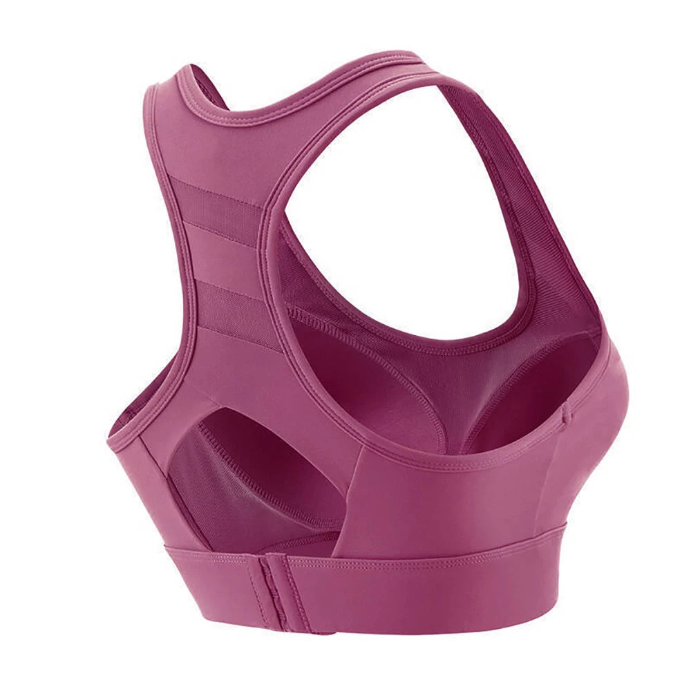 Sports Bras For Women High Impact Sports Bras Large Bust Push Up Brassiere Racerback Workout Running Tank Tops Yoga Vest